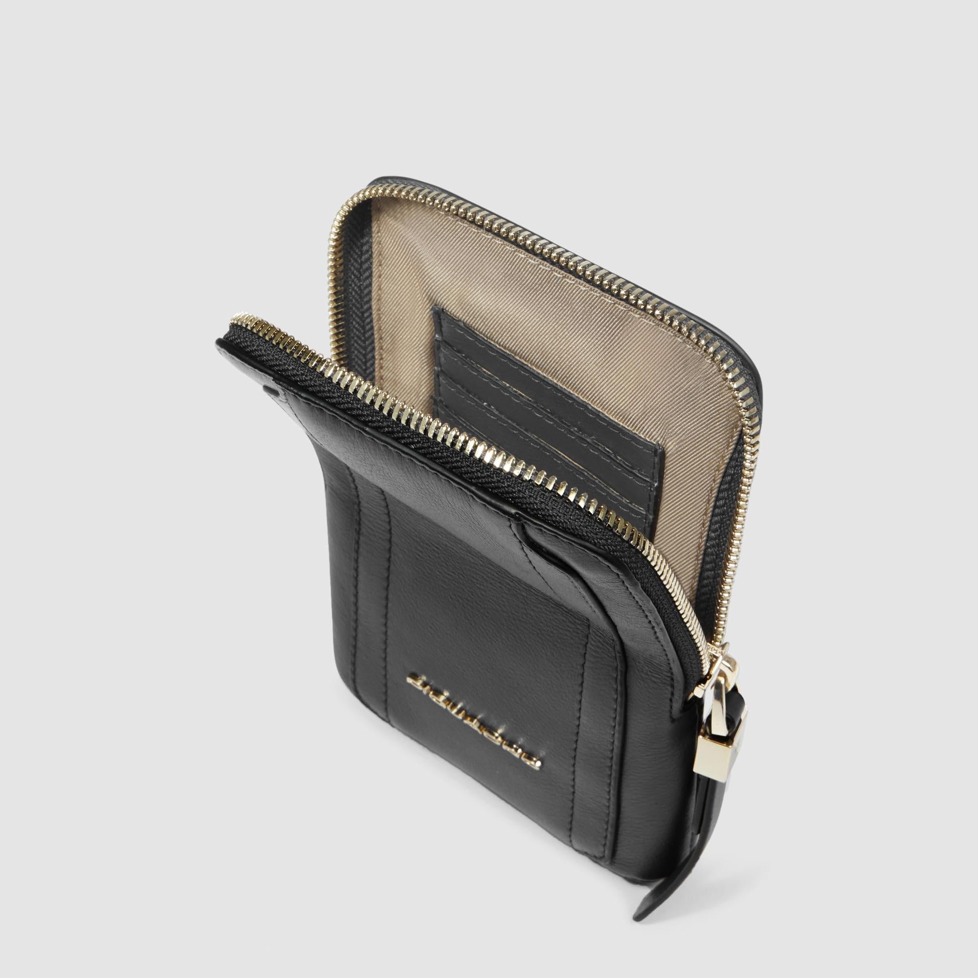 piquadro-porta-telefono-collo-in-pelle-rfid-circle-donna-nero image 4