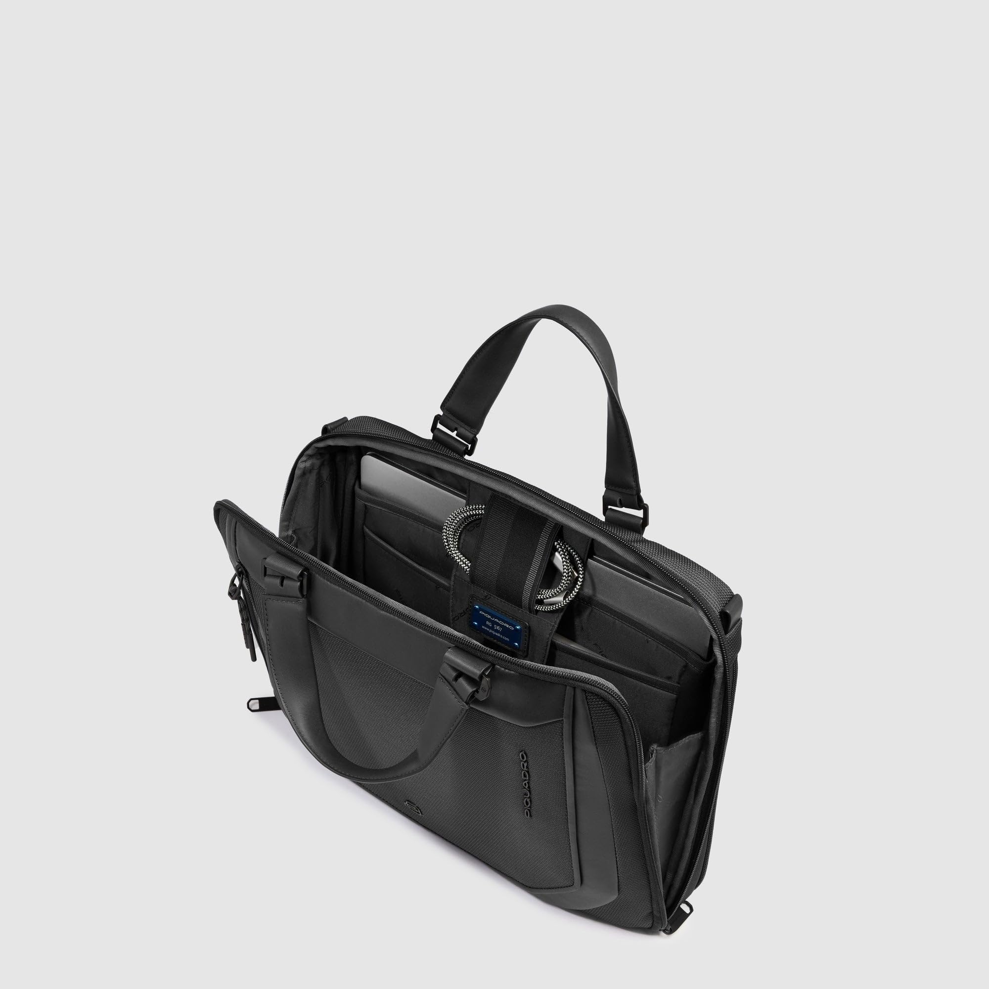 piquadro-borsa-da-lavoro-uomo-espandibile-in-pelle-e-tessuto-per-pc-14 image 4