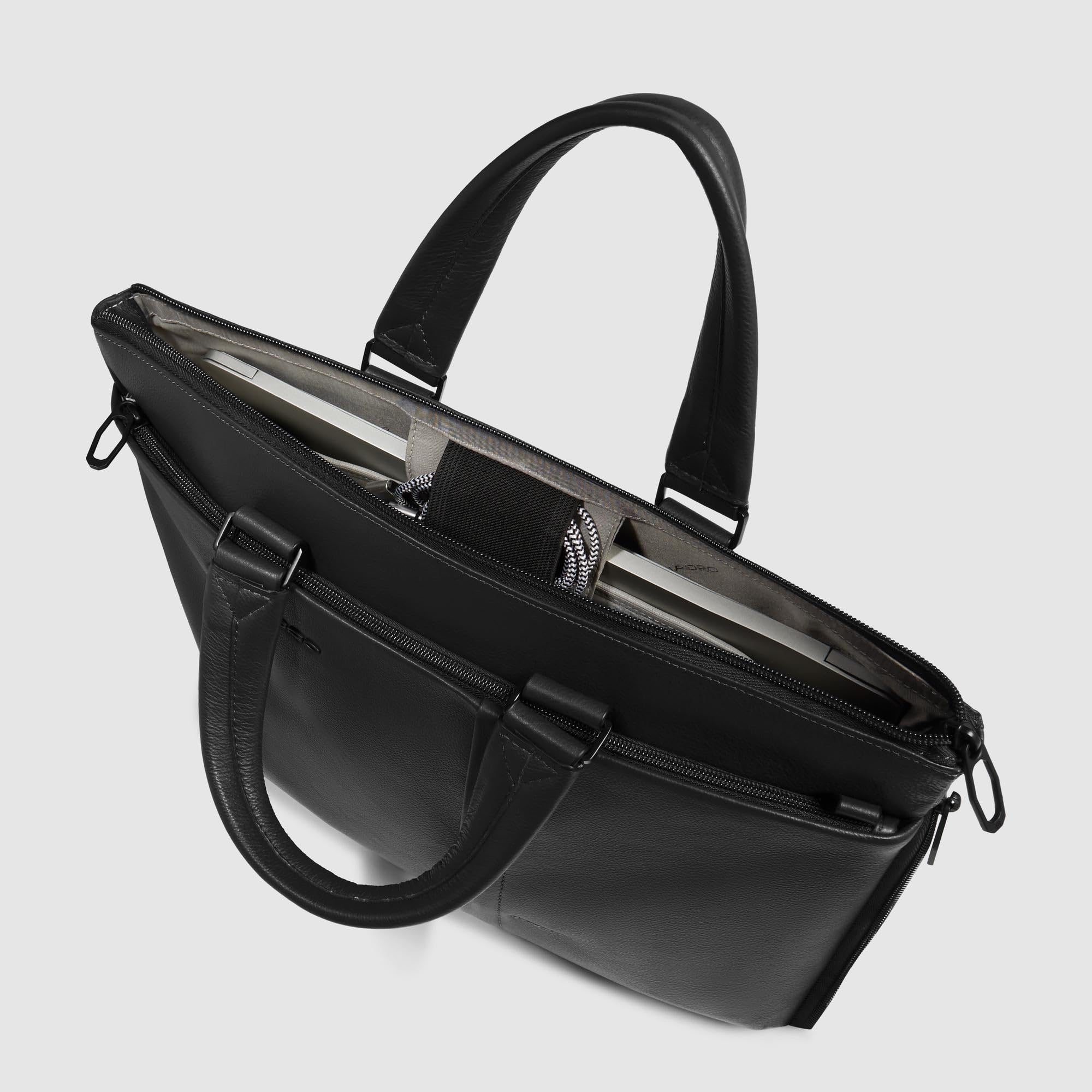 piquadro-borsa-lavoro-compatta-porta-pc-15-6-in-pelle-uomo-nero image 4