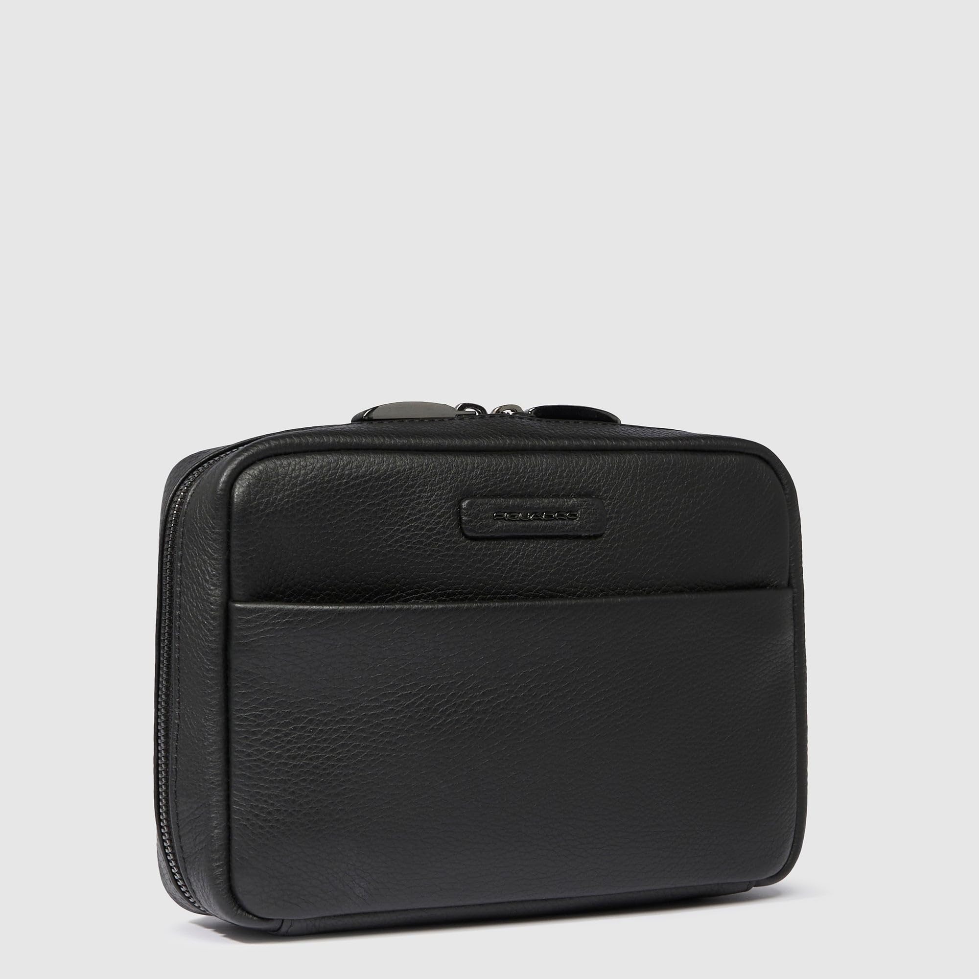 piquadro-pochette-porta-cavi-da-viaggio-in-pelle-modus-nero image 2