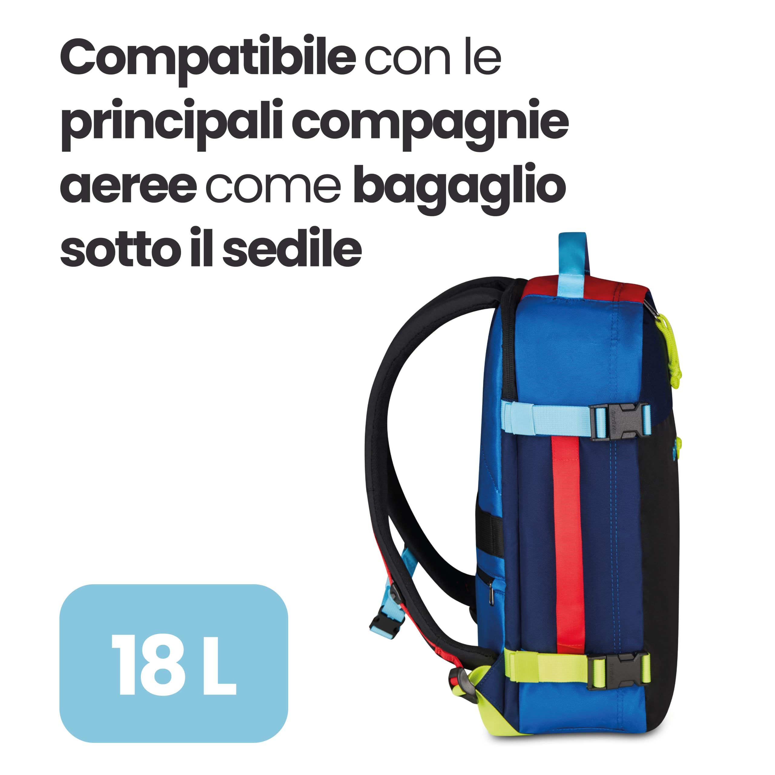 invicta-packly-zaino-18l-bagaglio-a-mano-aereo-con-tasca-pc-15-6-e-trolley-strap image 3