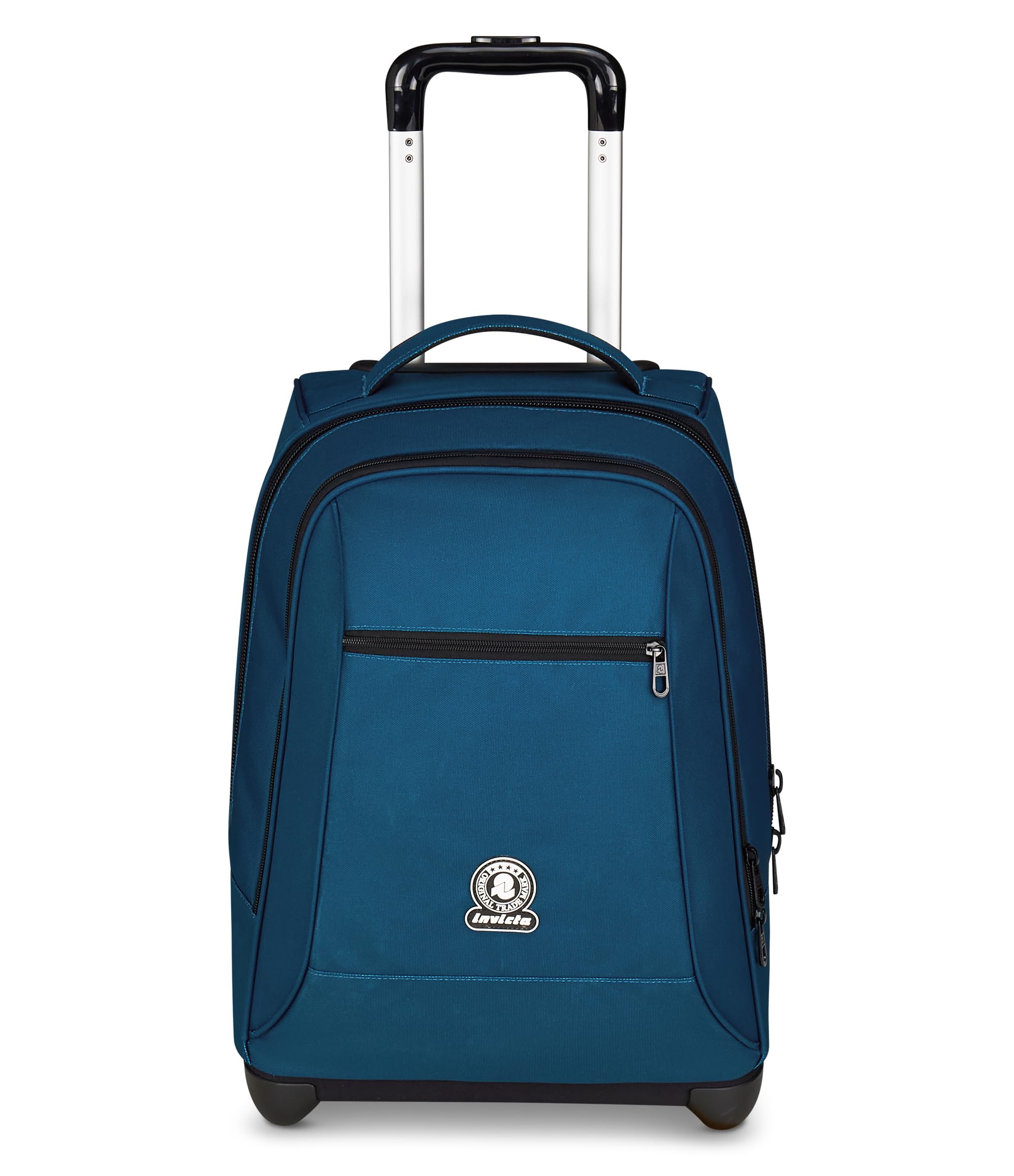 invicta-trolley-scuola-fisso-new-benin-solid-blu-2-in-1-trolley-e-zaino image 2