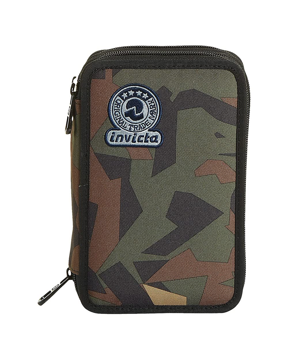 invicta-astuccio-3-zip-twist-camo-verde-triplo-scomparto-con-kit-cancelleria-inc image 7