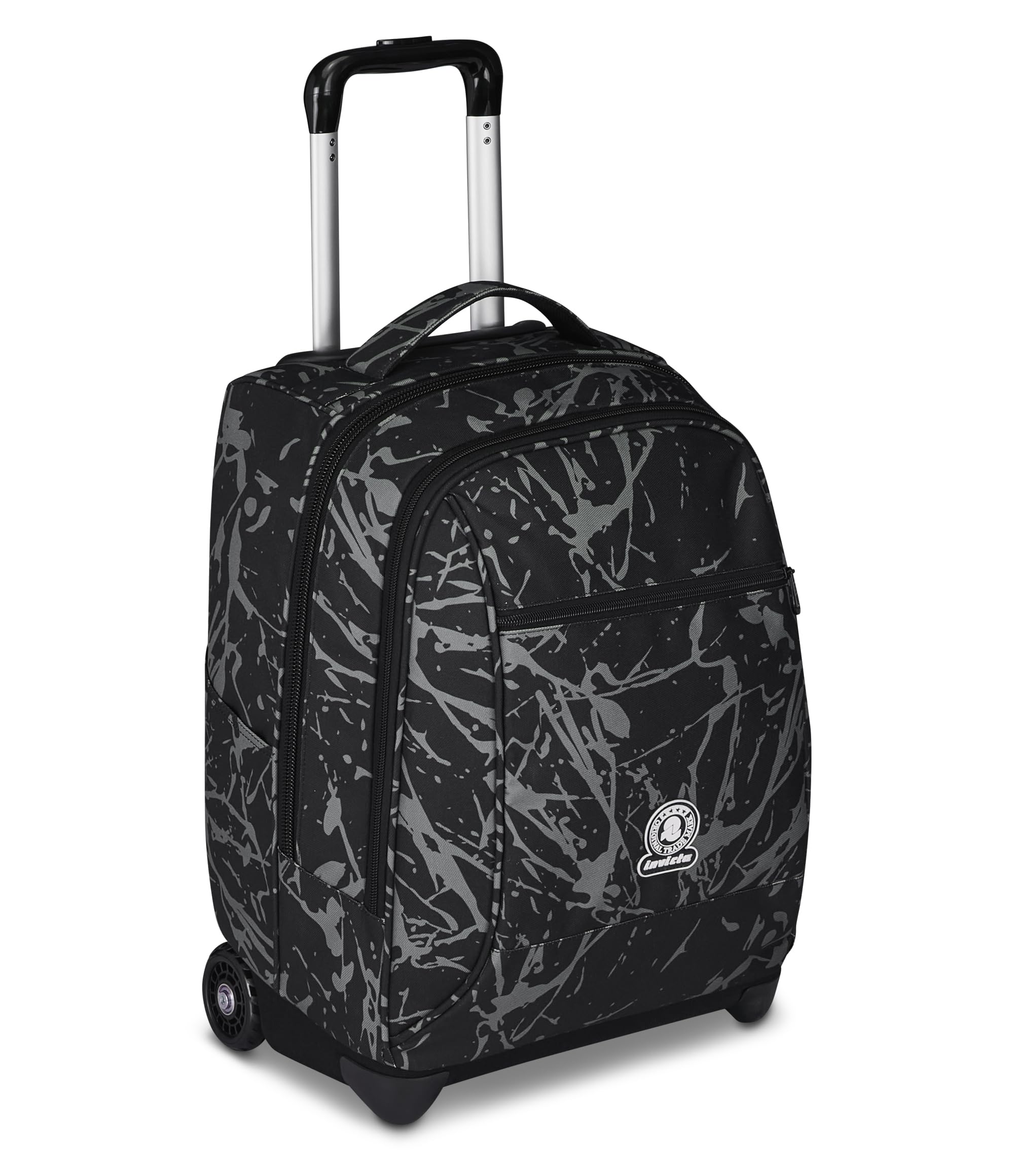 invicta-trolley-scuola-fisso-new-benin-fantasy-grigio-2-in-1-trolley-e-zaino image 1