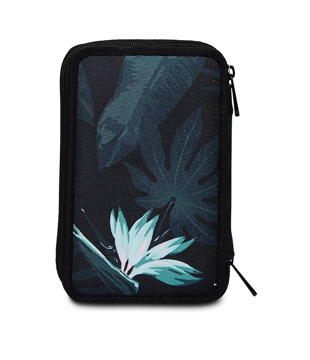 invicta-astuccio-scuola-3-zip-fantasy-hibiscus-nero-a-fiori-completo-di-44-pezzi image 6