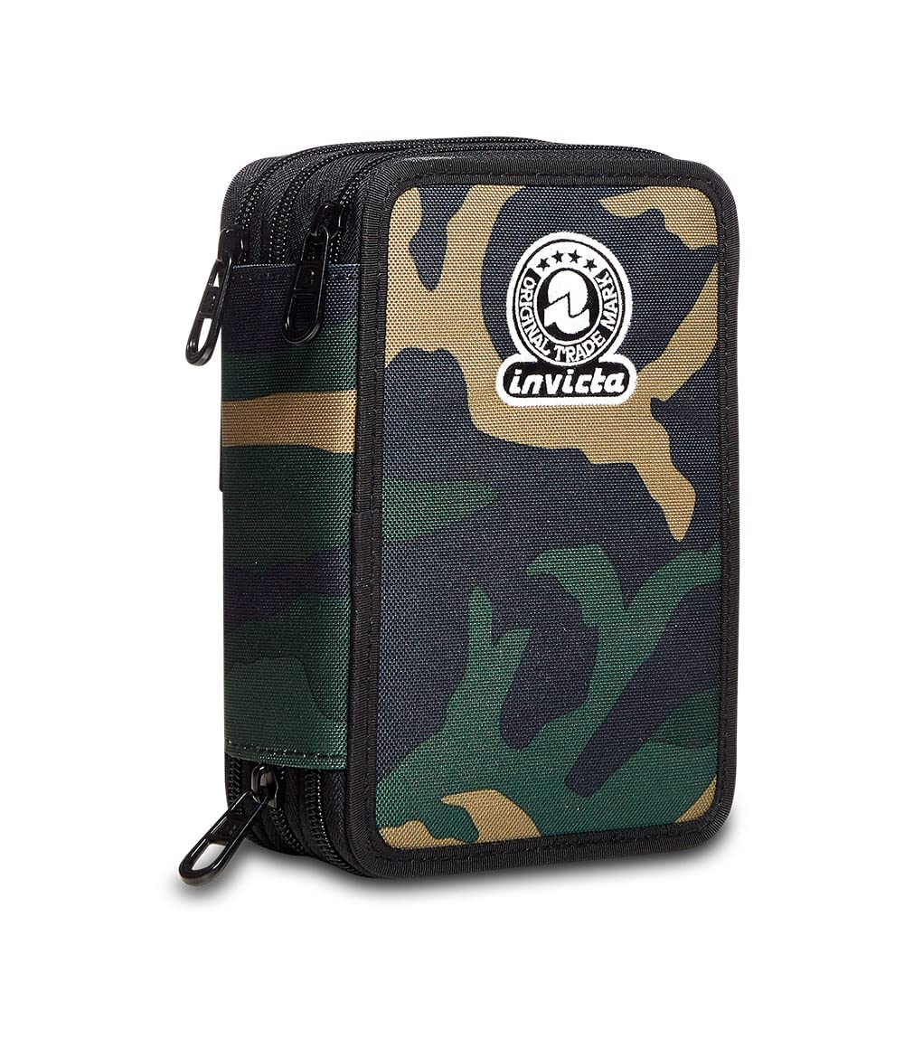 invicta-astuccio-scuola-3-zip-verde-militare-con-materiale-incluso image 8