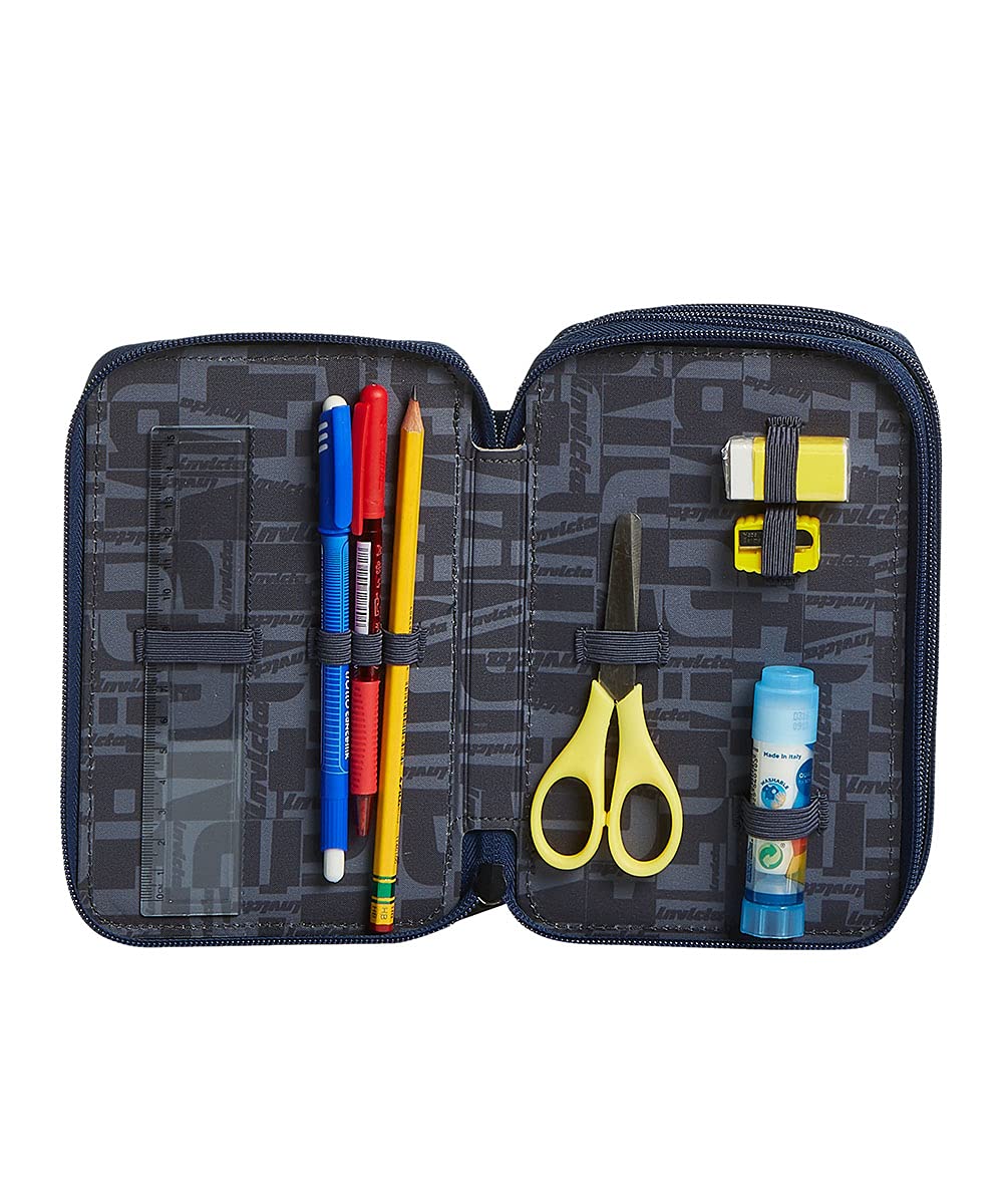 invicta-astuccio-3-zip-completo-di-penne-e-pennarelli-blu image 3