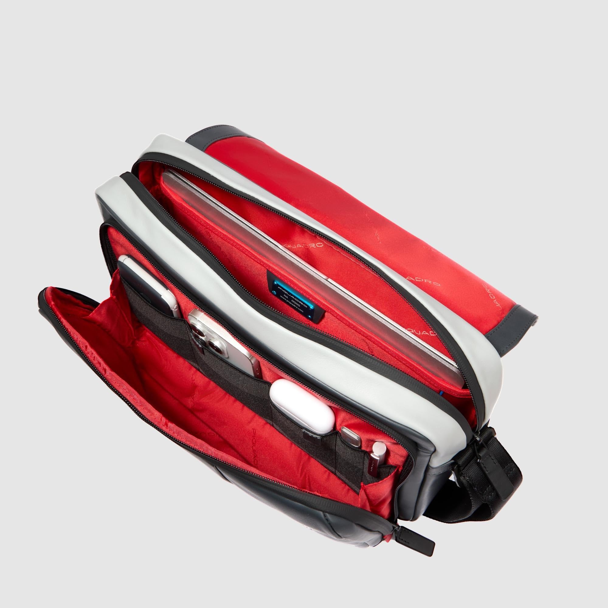 piquadro-borsa-messenger-uomo-in-pelle-porta-pc-14-grigio image 4