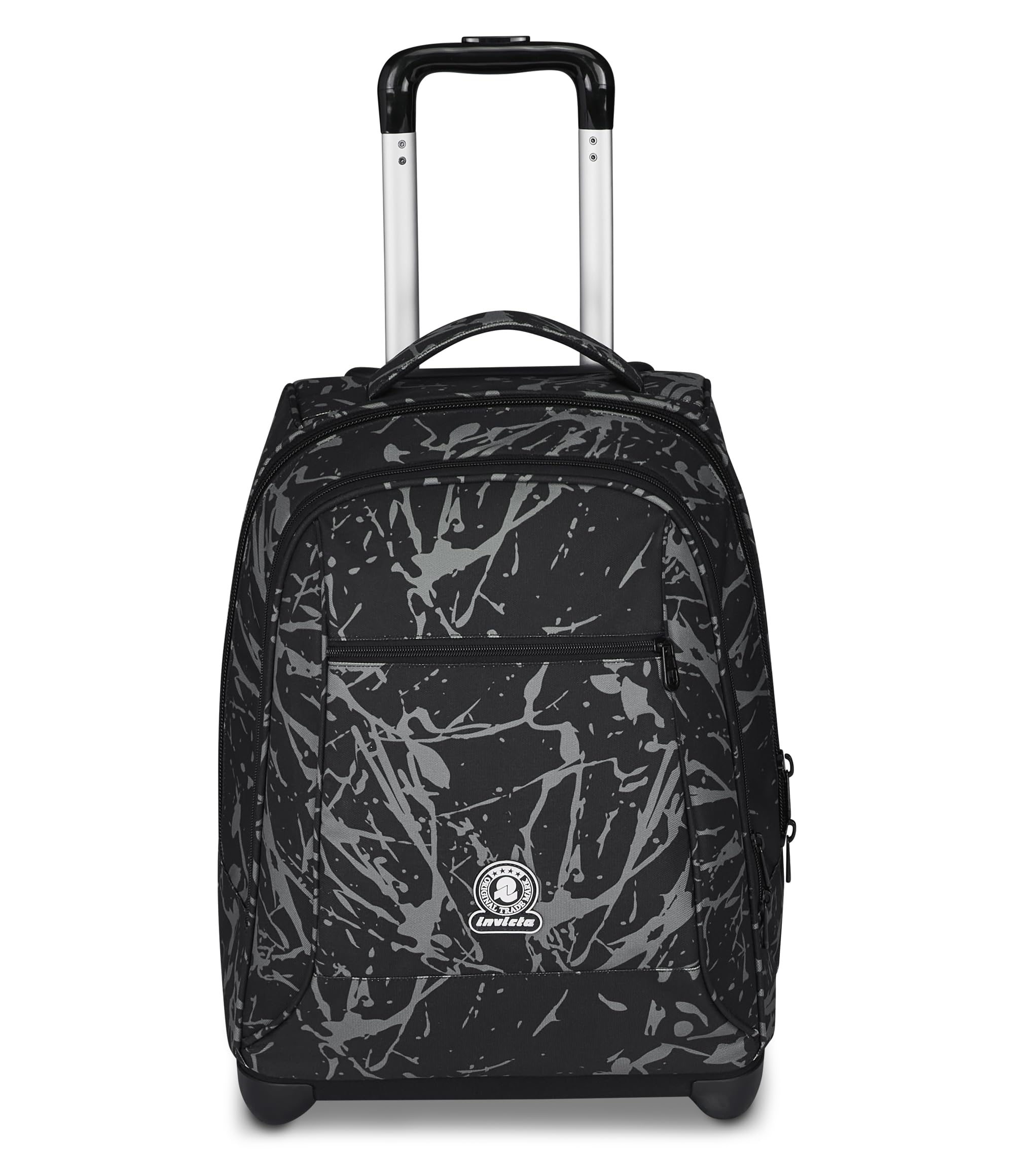 invicta-trolley-scuola-fisso-new-benin-fantasy-grigio-2-in-1-trolley-e-zaino image 2