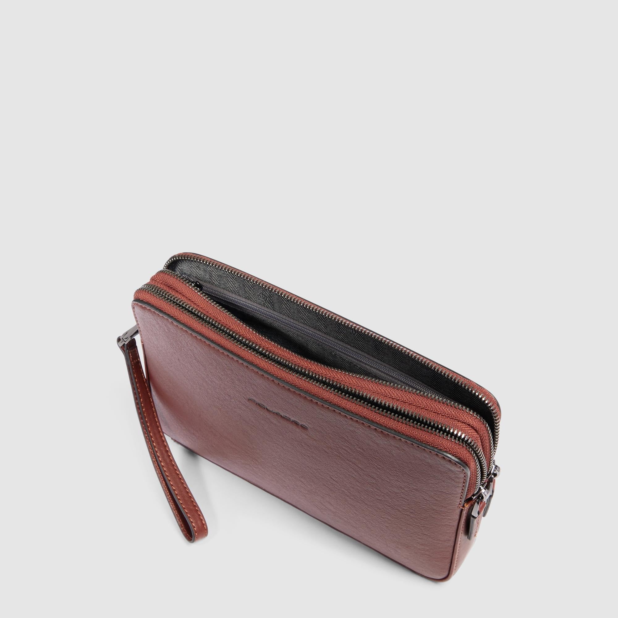 piquadro-pochette-2-scomparti-portacarte-in-pelle-uomo-color-cuoio-con-protezion image 4