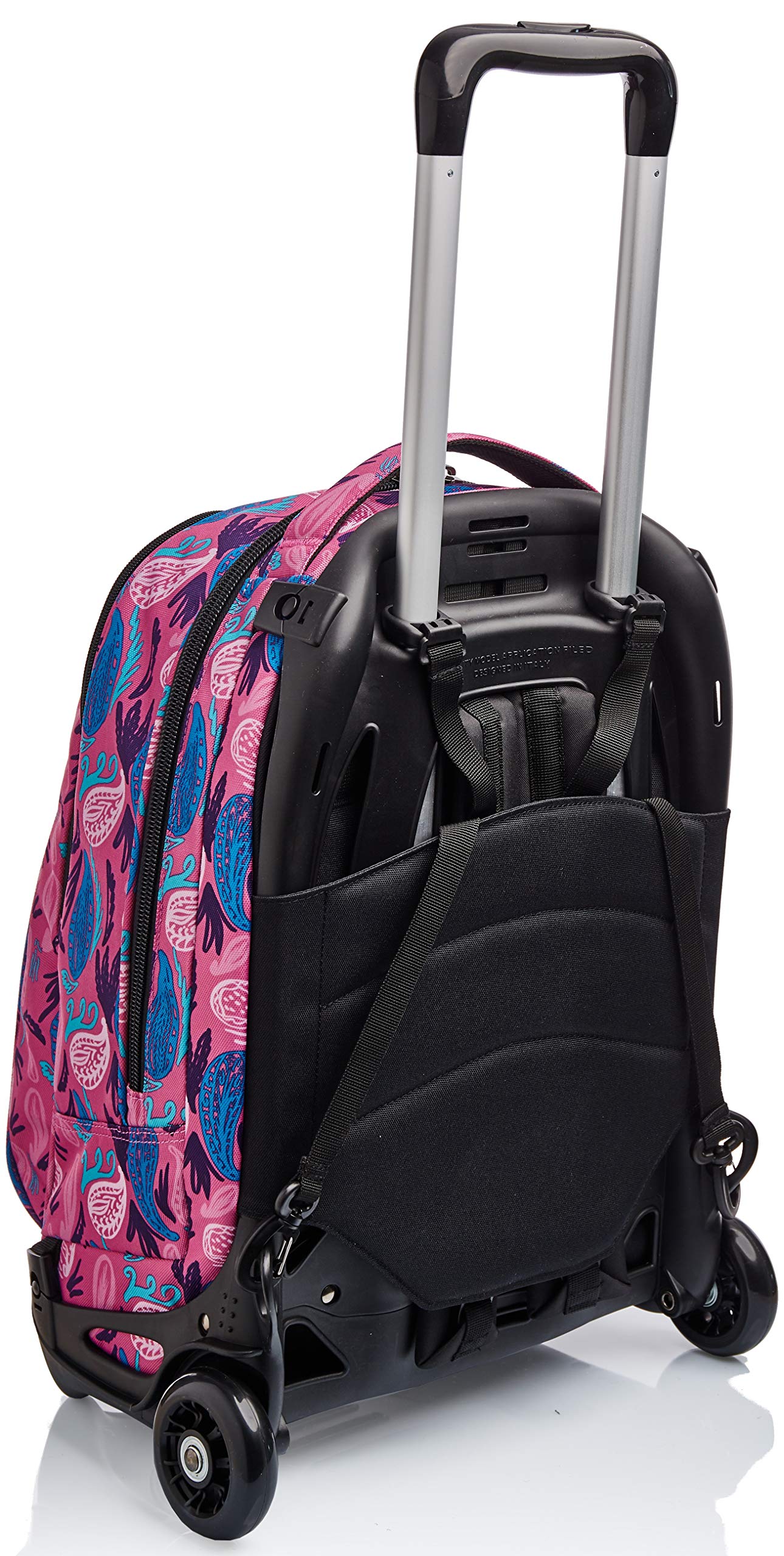 invicta-trolley-scuola-tech-3-in-1-rosa-paisley-zaino-con-carrello-sganciabile-e image 6