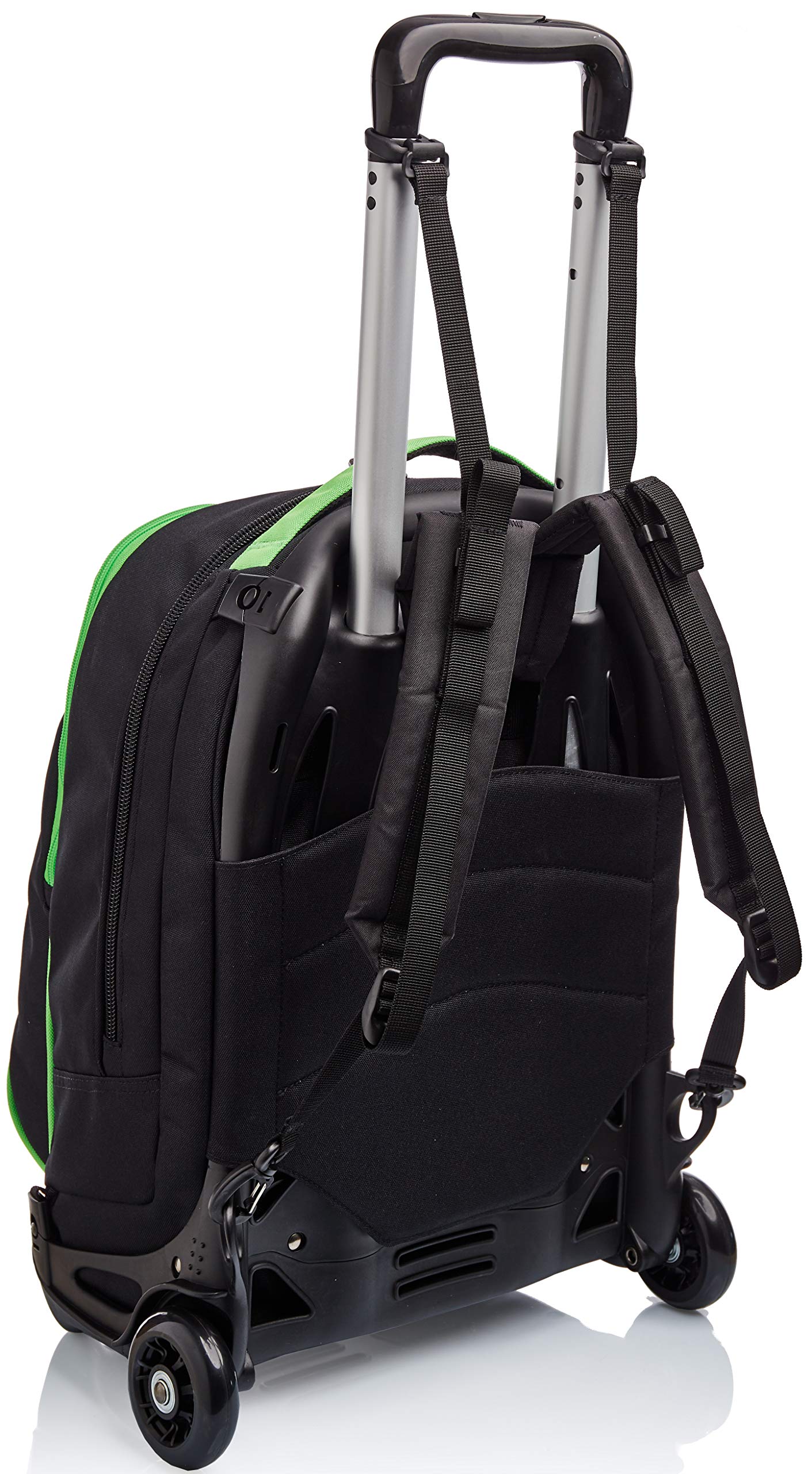 invicta-trolley-scuola-tech-3-in-1-nero-verde-con-zaino-sganciabile-e-crossover- image 4