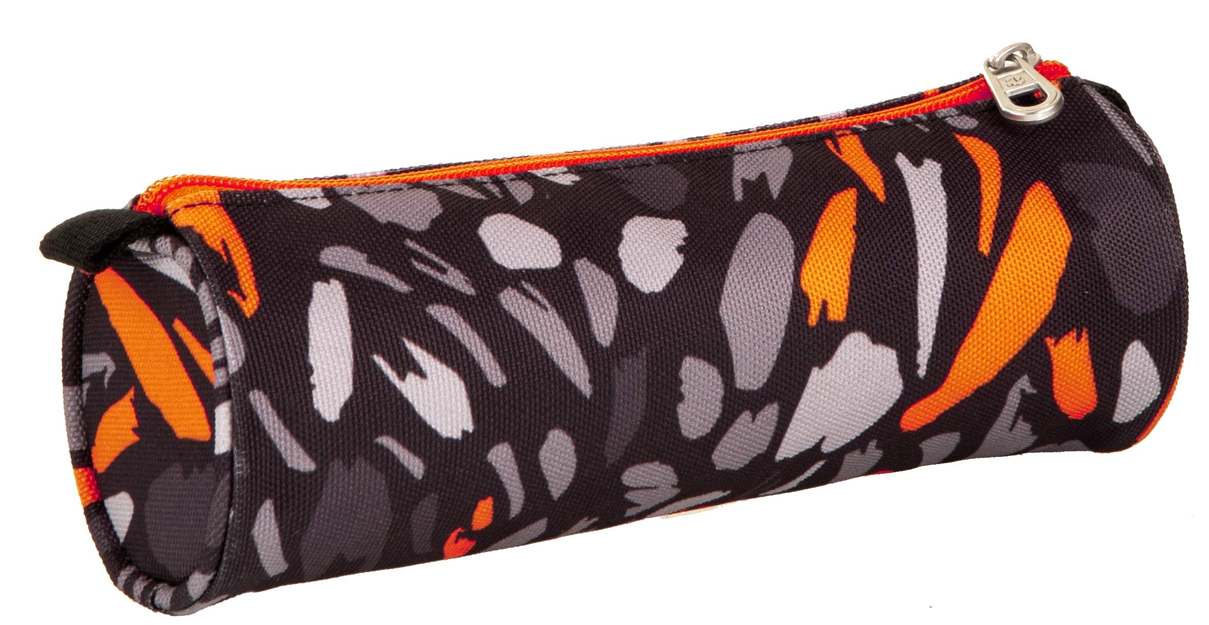 invicta-portapenne-astuccio-scuola-con-patch-ricamato-nero-arancione image 2