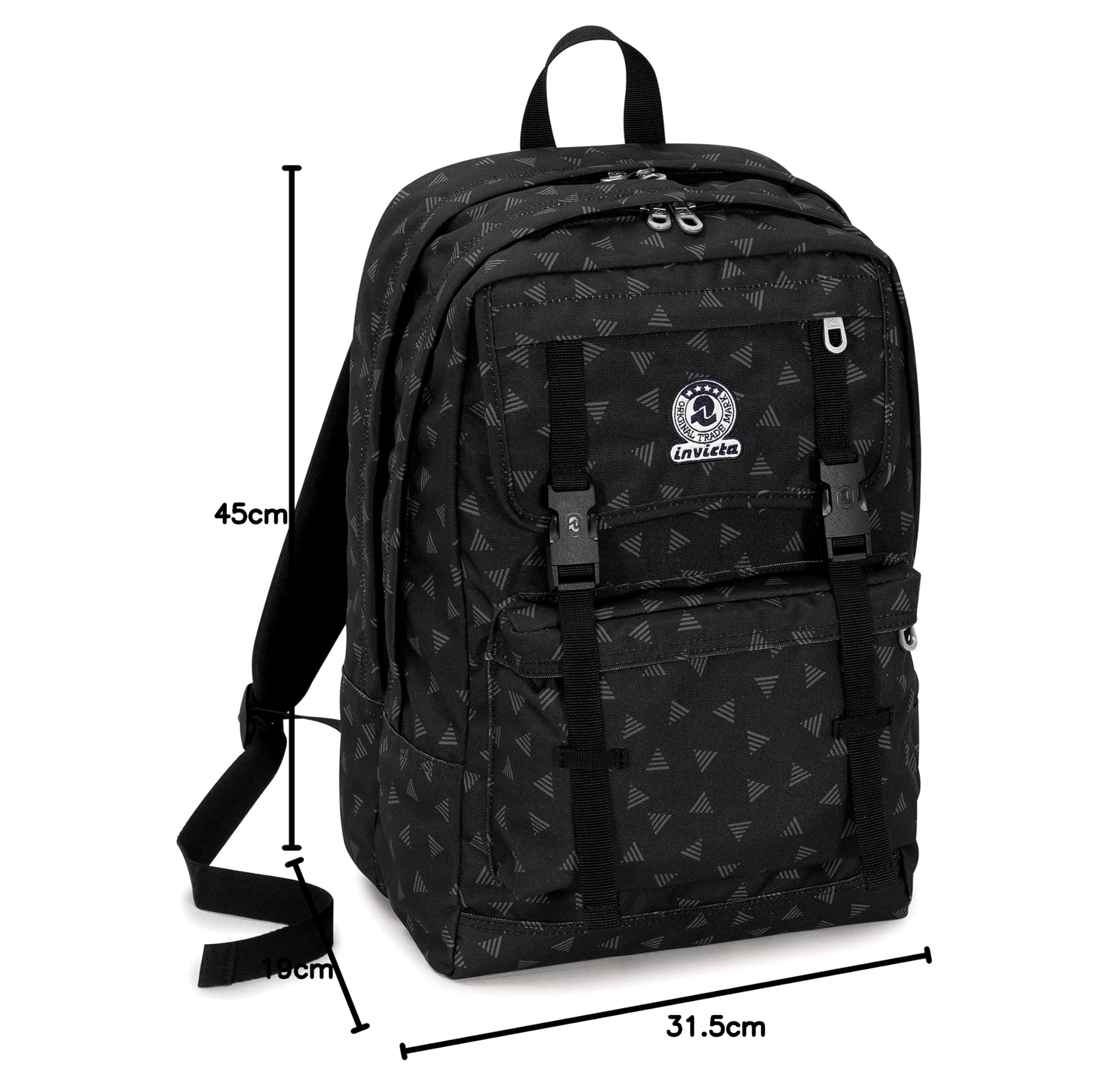 invicta-zaino-duffy-triangle-nero-30-l-doppio-scomparto-porta-laptop-fino-a-15-s image 6