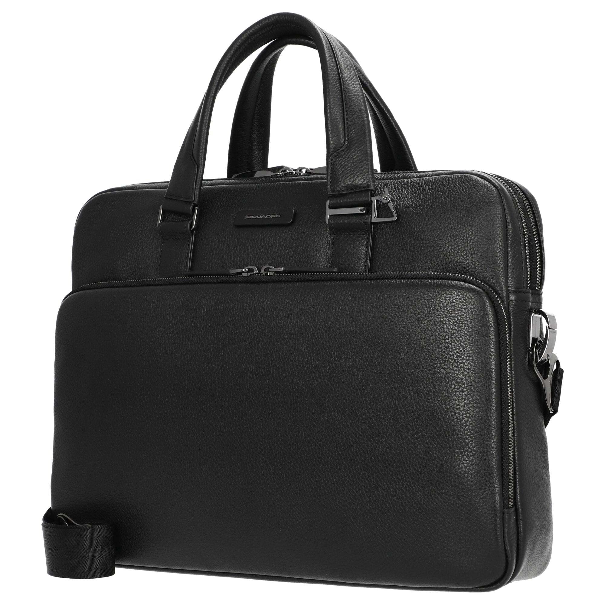 piquadro-borsa-da-lavoro-porta-pc-15-6-in-pelle-a-due-scomparti-per-uomo image 2