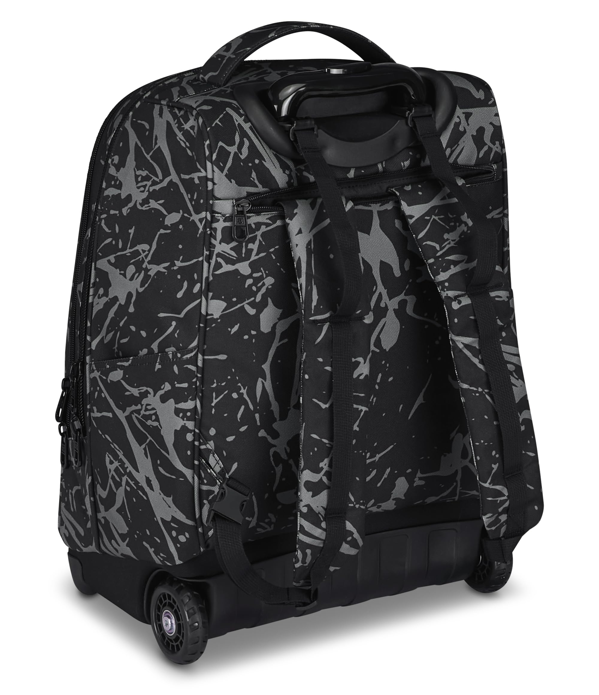invicta-trolley-scuola-fisso-new-benin-fantasy-grigio-2-in-1-trolley-e-zaino image 6