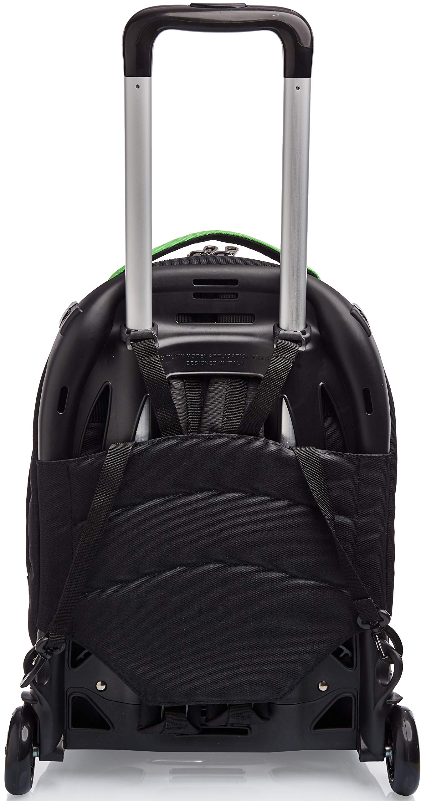invicta-trolley-scuola-tech-3-in-1-nero-verde-con-zaino-sganciabile-e-crossover- image 3
