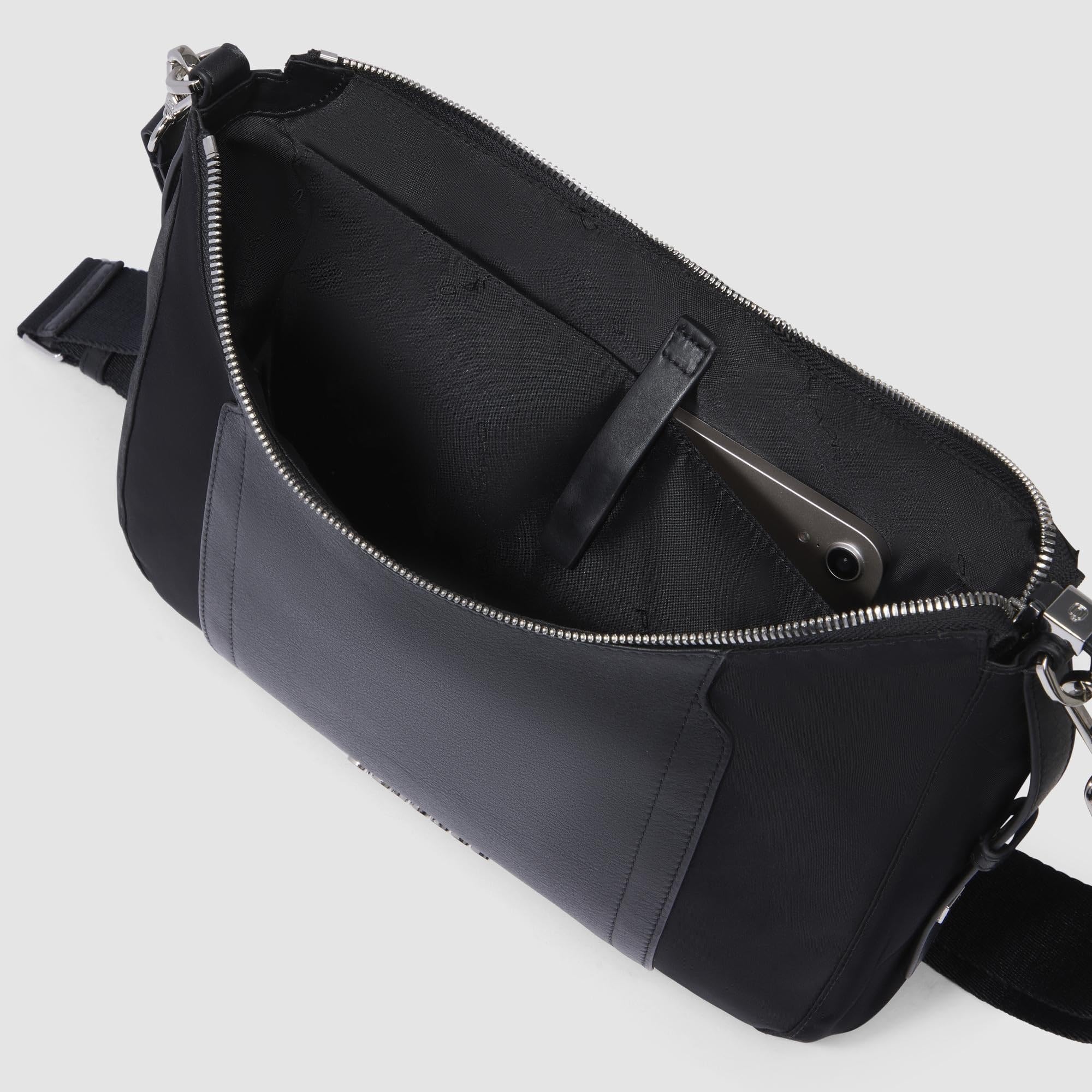 piquadro-circle-borsa-a-tracolla-donna-porta-ipad-mini-in-pelle-e-tessuto-ricicl image 8