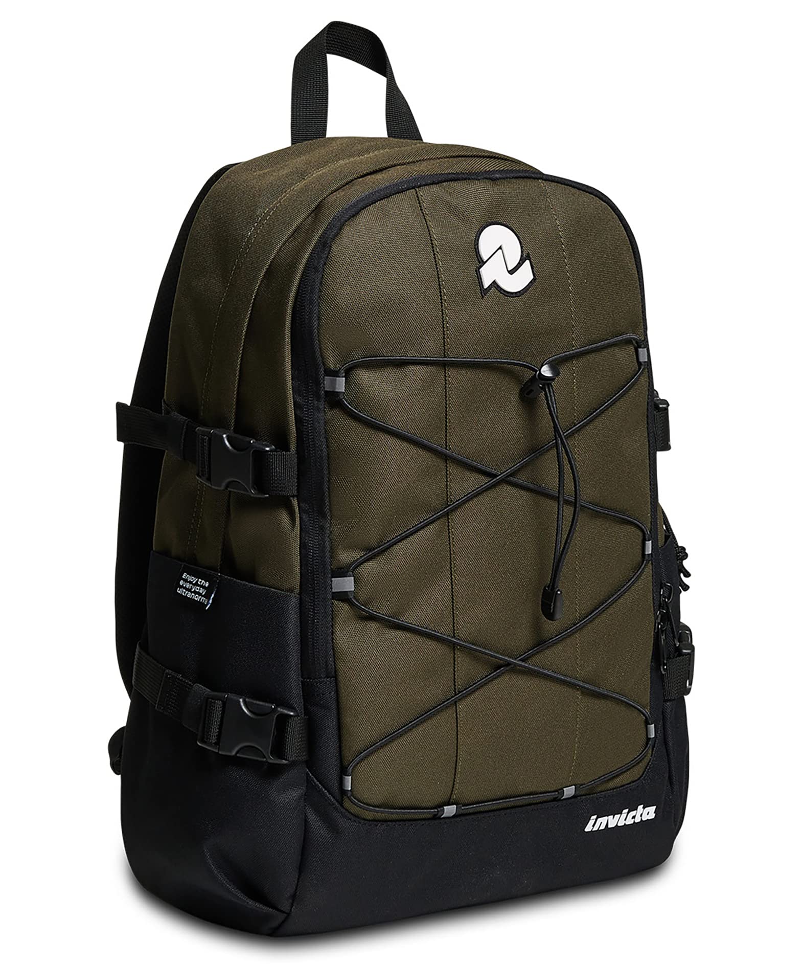 zaino-invicta-act-verde-militare-27l-con-volume-regolabile-e-tasca-laptop image 3