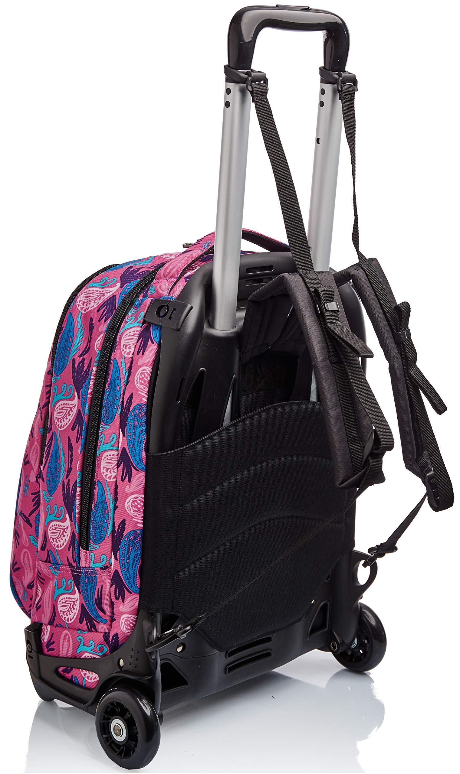 invicta-trolley-scuola-tech-3-in-1-rosa-paisley-zaino-con-carrello-sganciabile-e image 5
