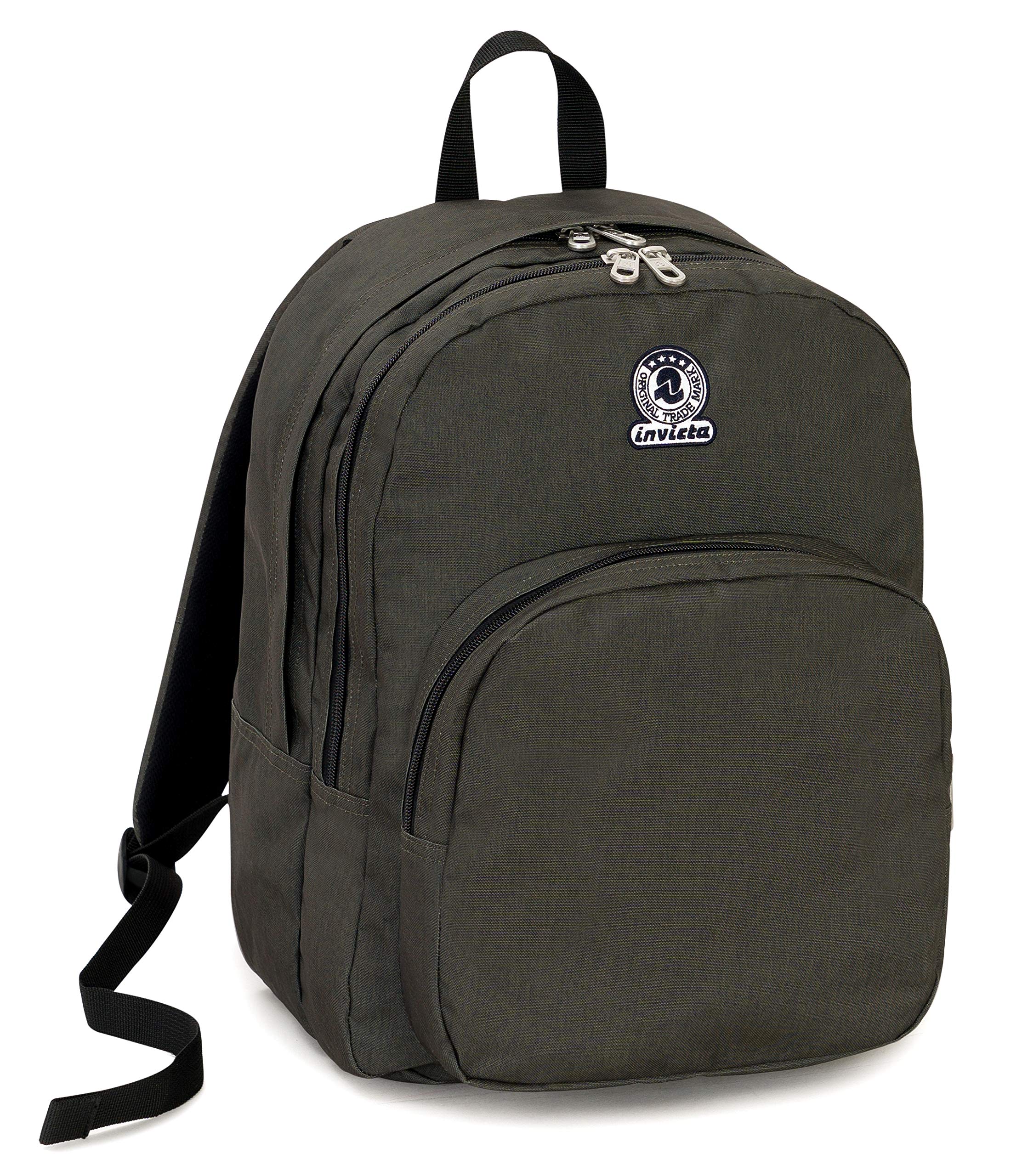invicta-zaino-benin-m-eco-verde-28-litri-doppio-scomparto-tasca-porta-laptop-fin image 1