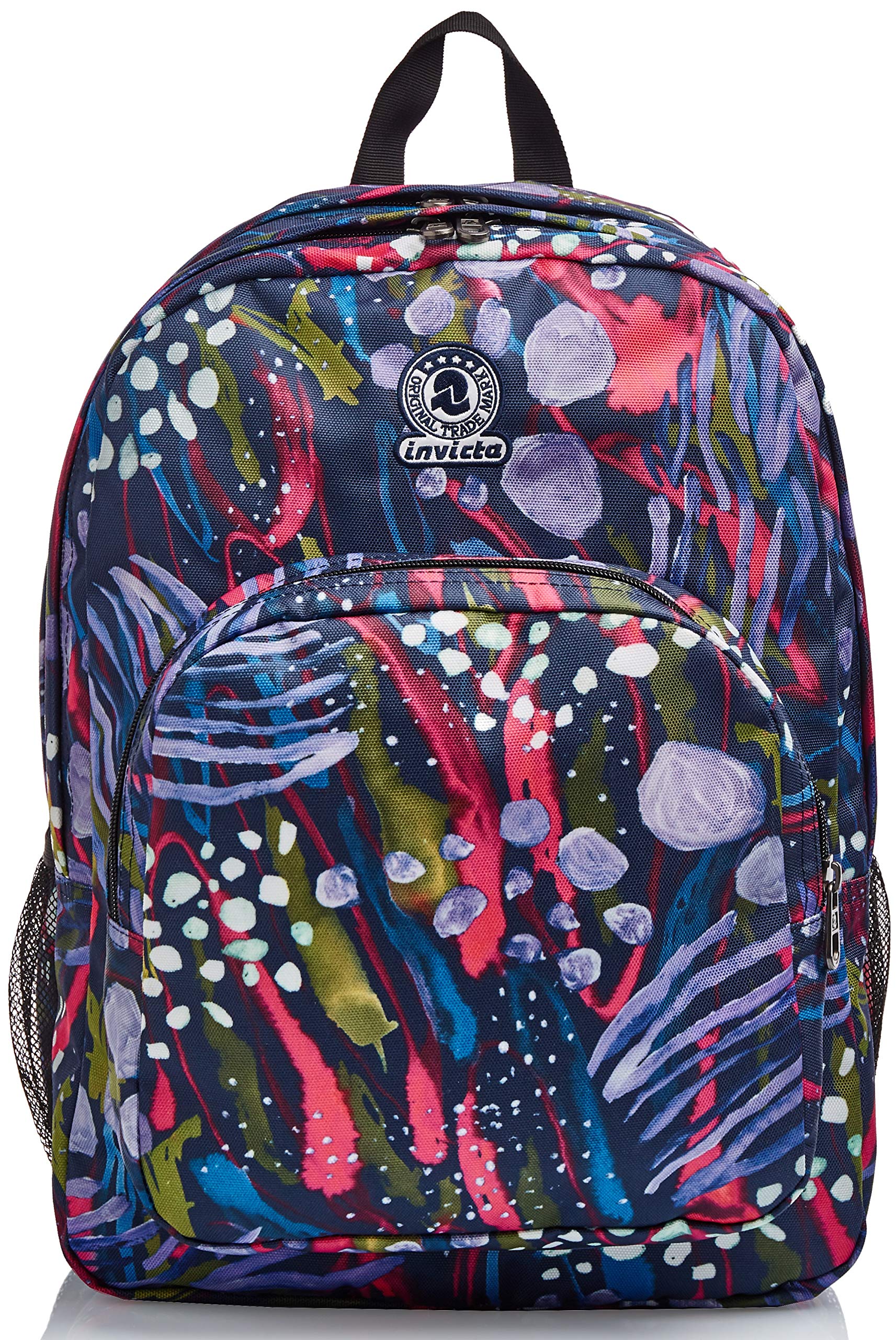 invicta-zaino-strong-abstract-jungle-blu-doppio-scomparto-38l-scuola-e-tempo-lib image 1