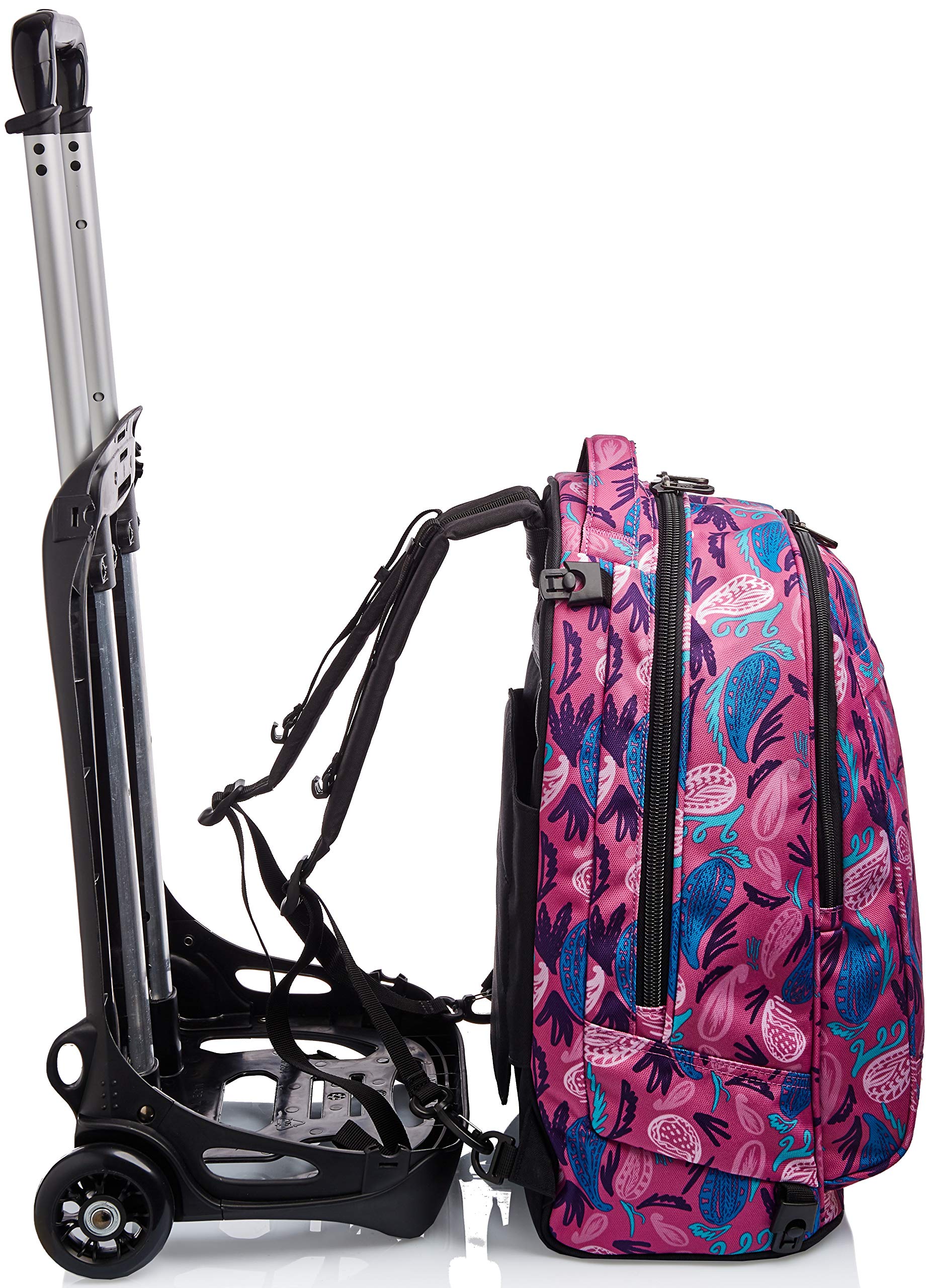 invicta-trolley-scuola-tech-3-in-1-rosa-paisley-zaino-con-carrello-sganciabile-e image 8