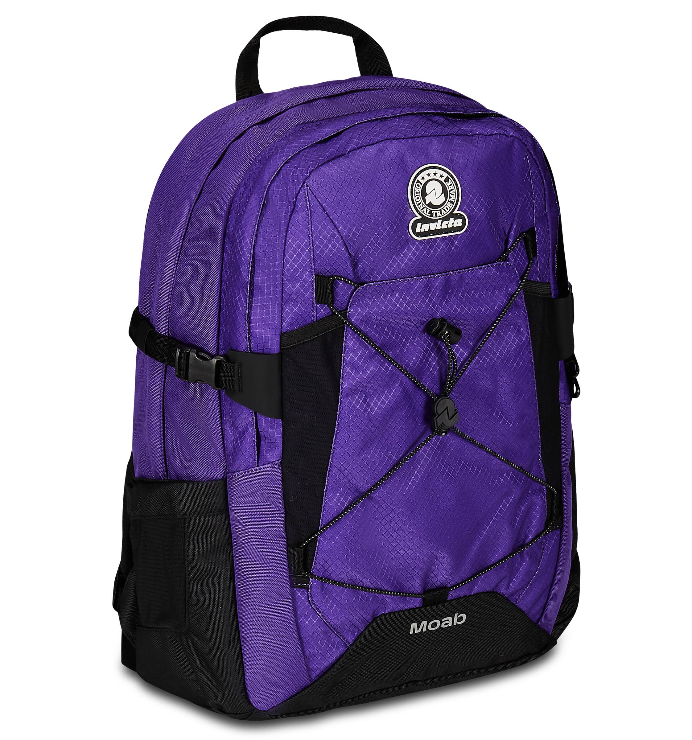 zaino-invicta-moab-solid-viola-29l-con-tasca-pc-cinghia-a-vita-e-nastro-torace image 2