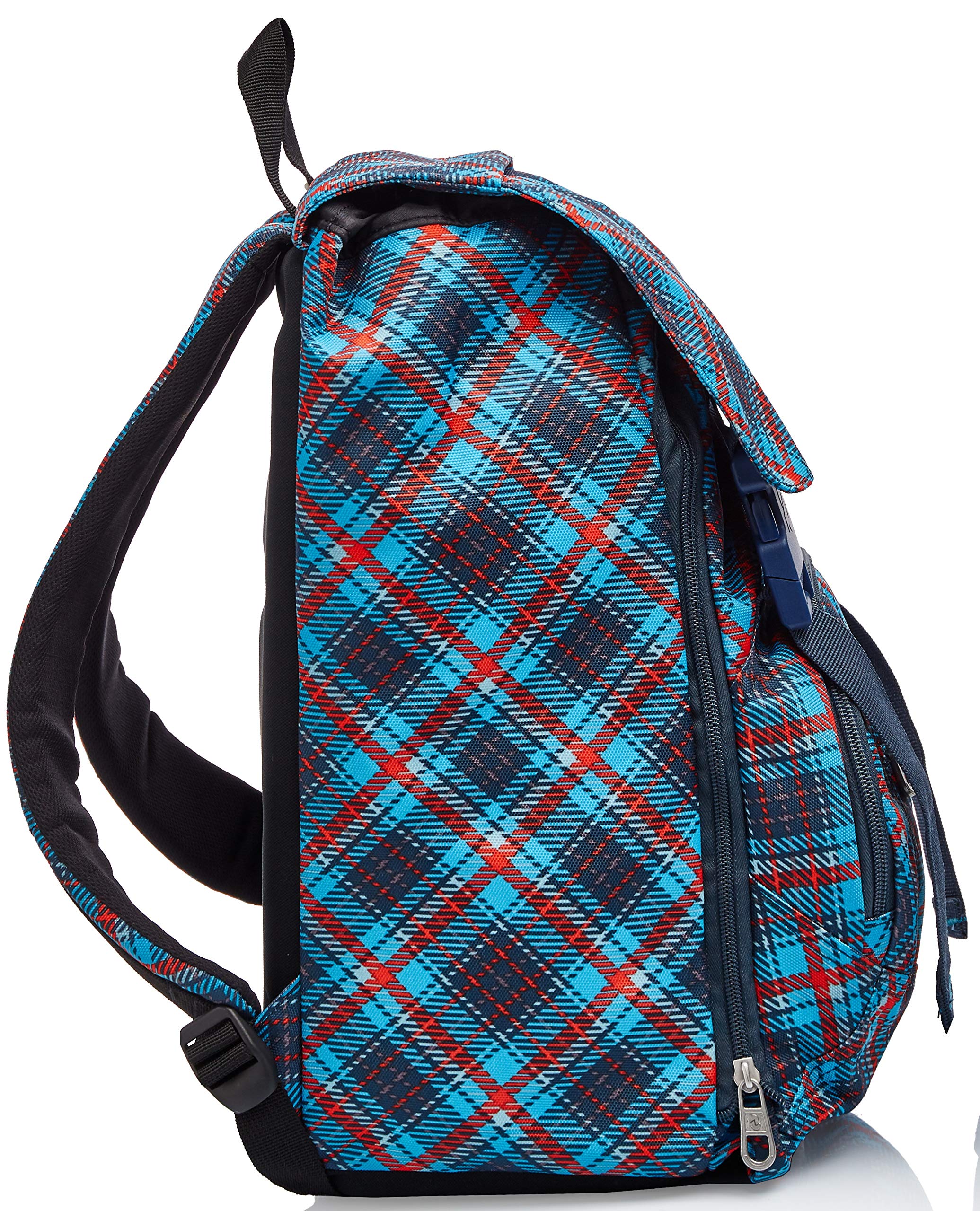 invicta-zaino-estensibile-tartan-blu-con-zip-laterali-19-28-litri-per-scuola-e-t image 3