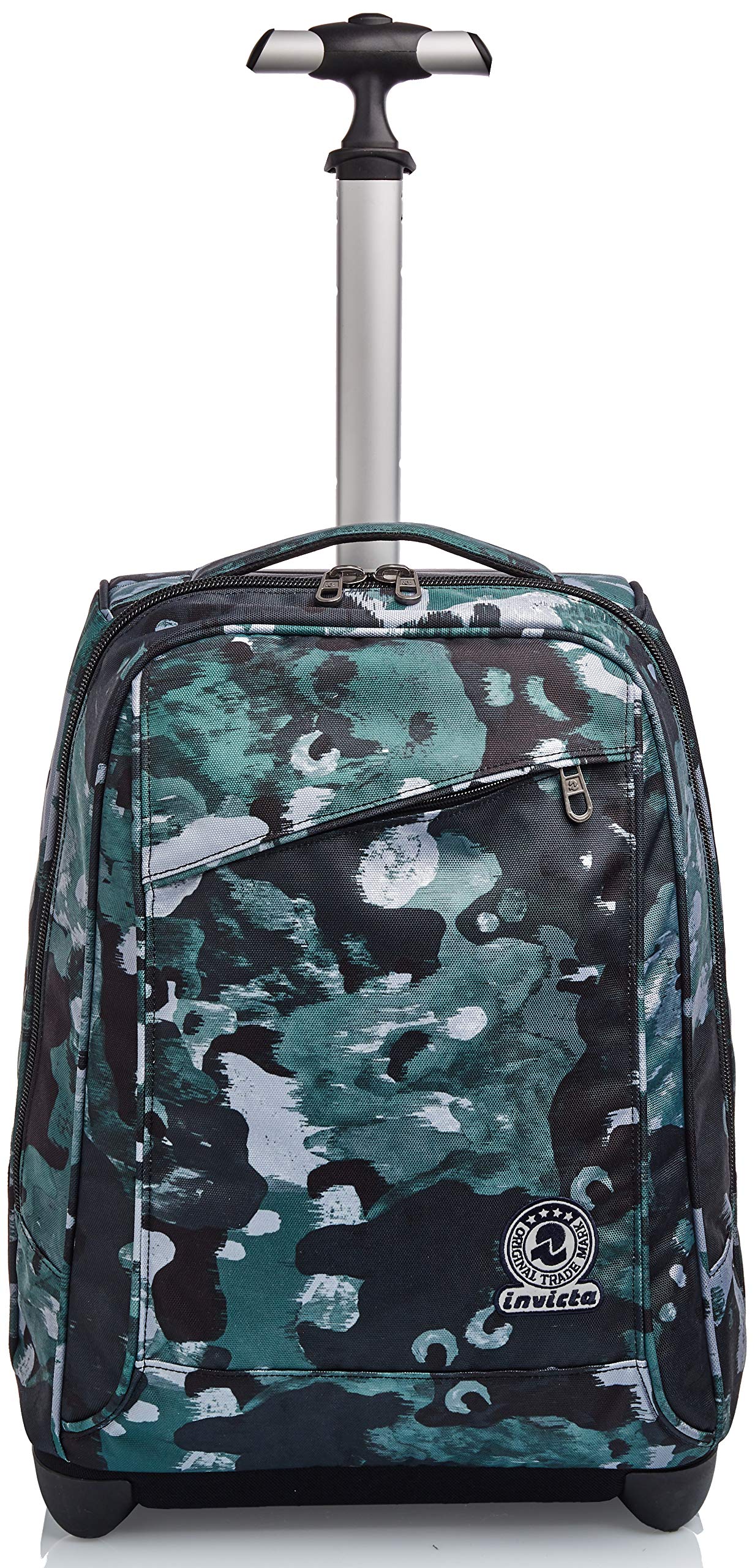 invicta-trolley-scuola-camo-shades-2-in-1-zaino-o-trolley-35l-verde image 2