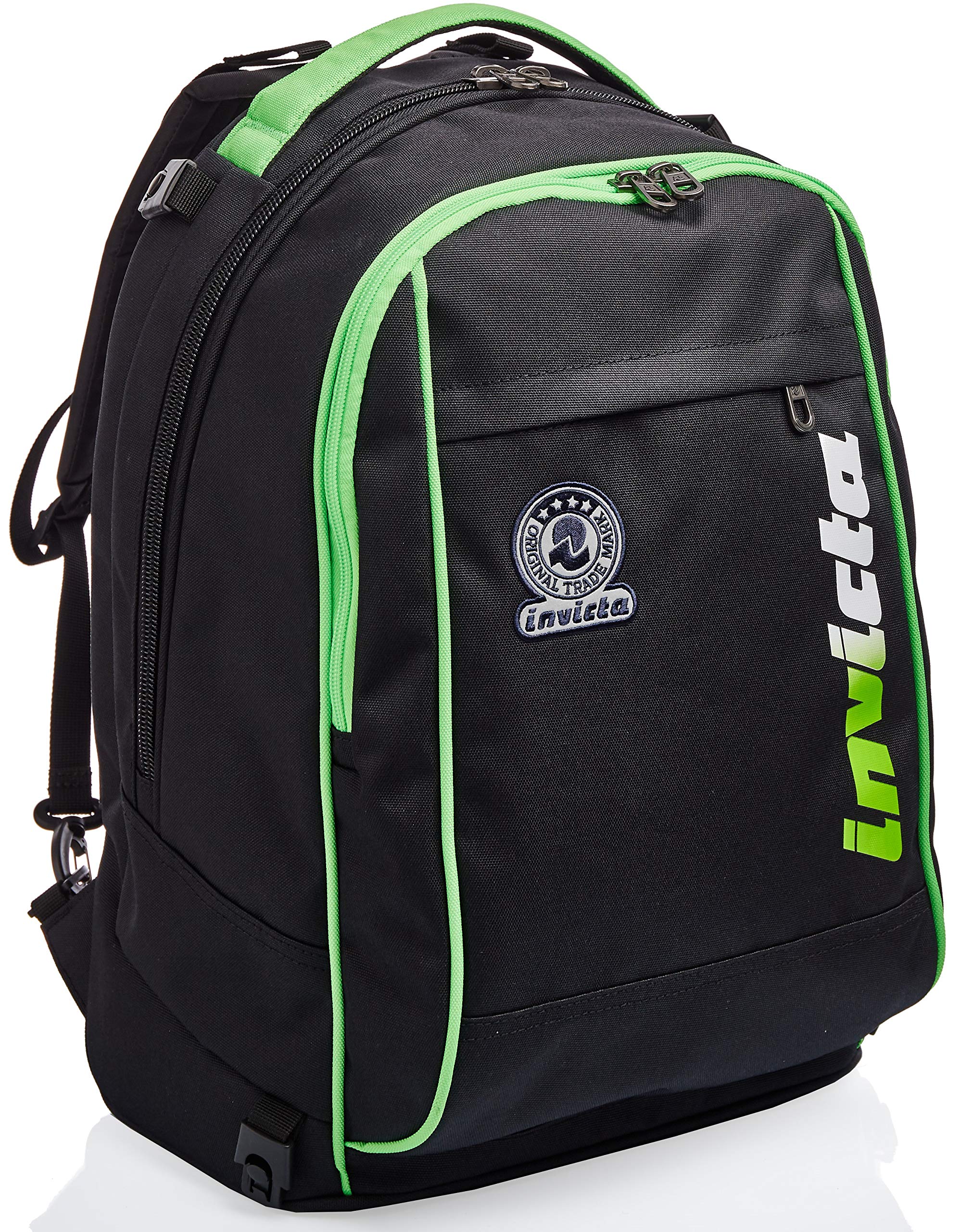 invicta-trolley-scuola-tech-3-in-1-nero-verde-con-zaino-sganciabile-e-crossover- image 7