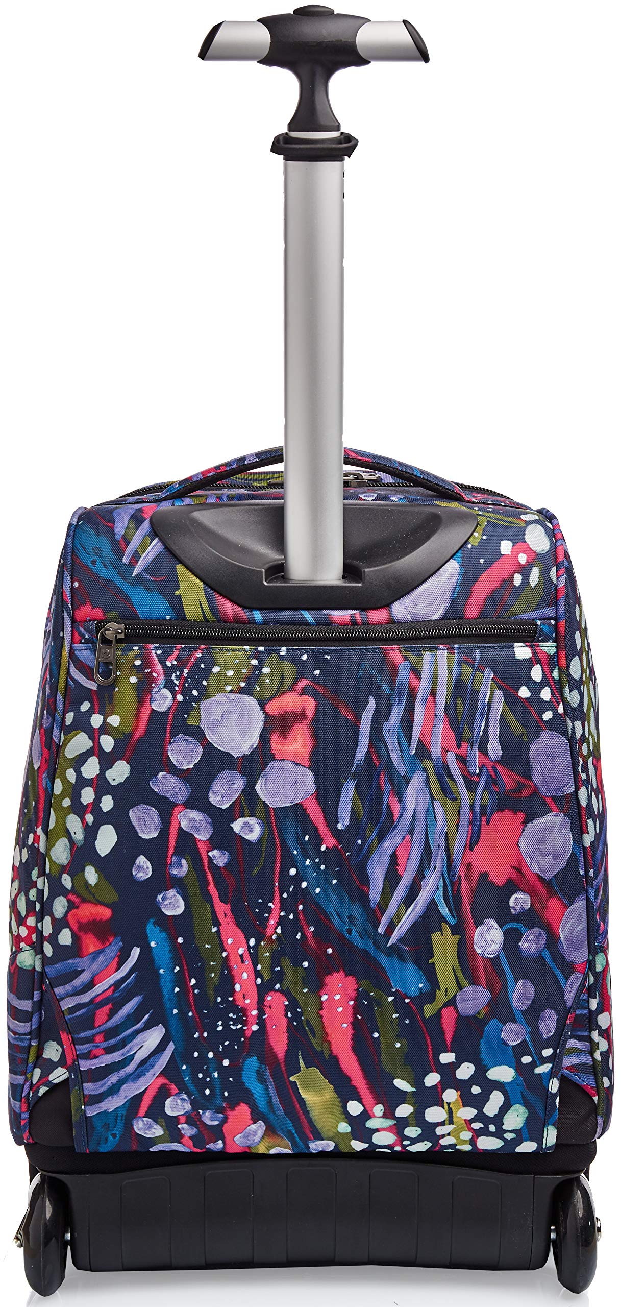 invicta-trolley-scuola-2-in-1-abstract-jungle-blu-35-litri-zaino-e-trolley image 7