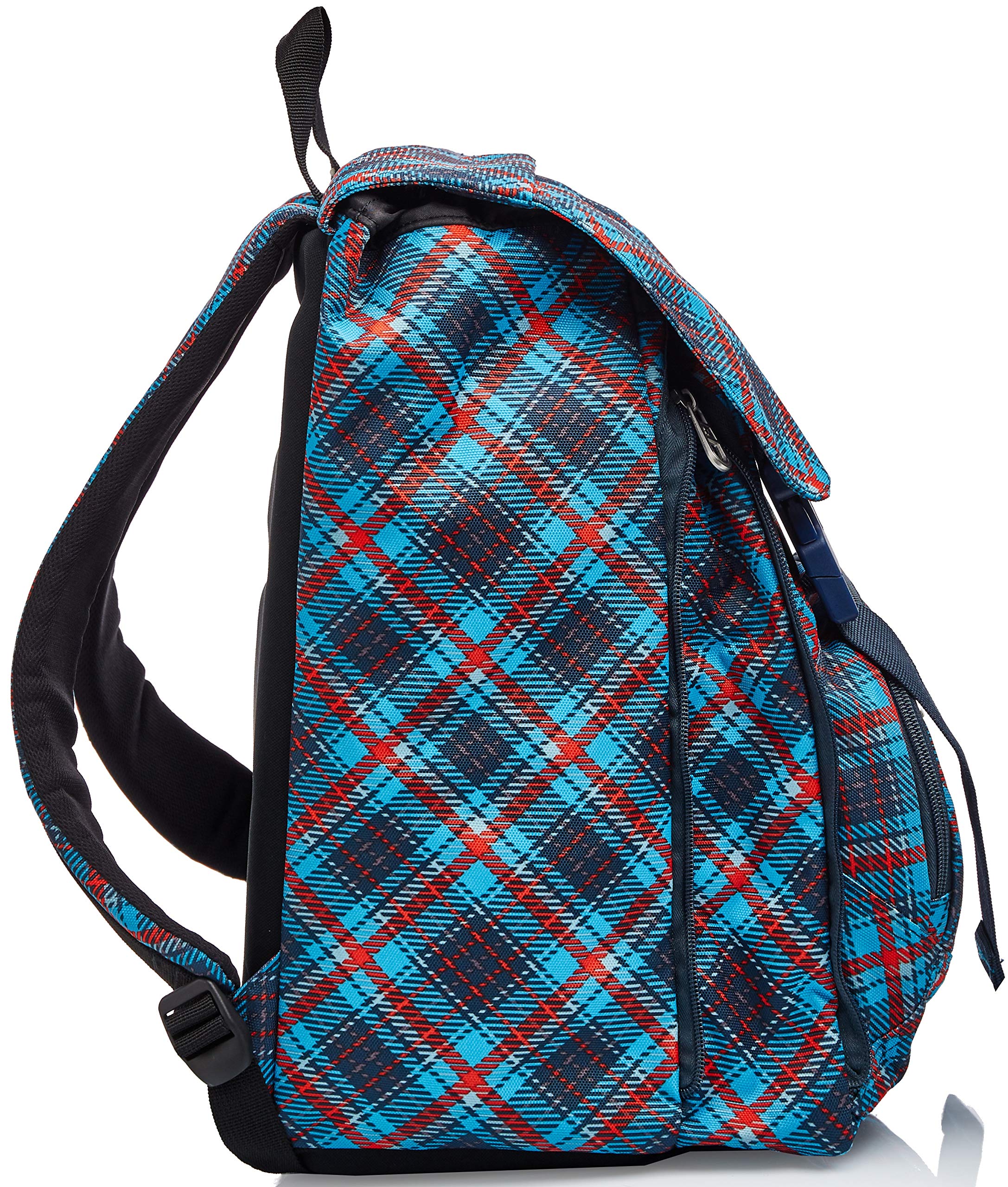 invicta-zaino-estensibile-tartan-blu-con-zip-laterali-19-28-litri-per-scuola-e-t image 4