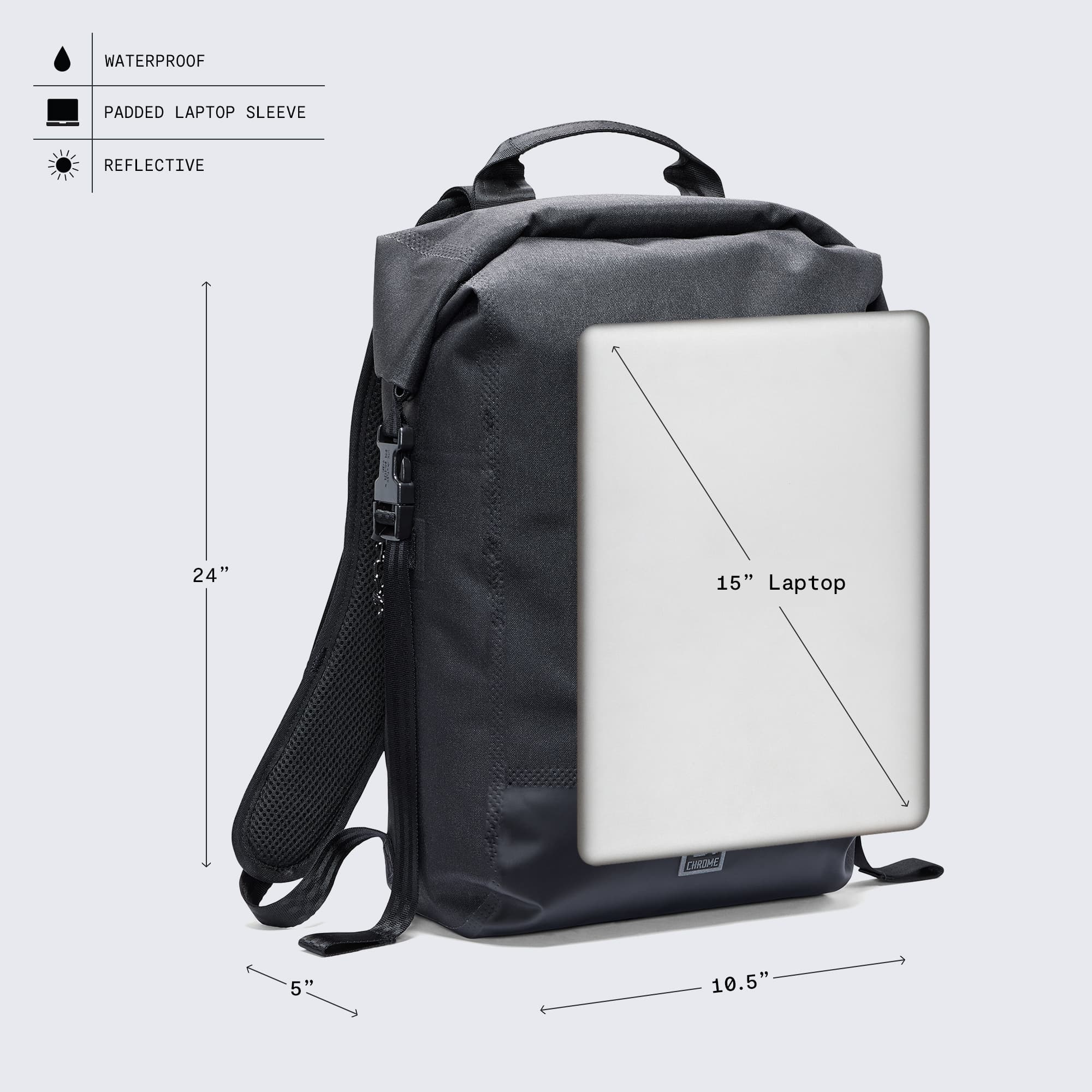 chrome-industries-urban-ex-20l-zaino-impermeabile-saldato-con-scomparto-laptop image 7